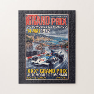 Monaco Grand Prix Retro-Rennsport Puzzle