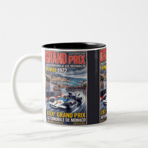Monaco Grand Prix Retro-Rennsport Zweifarbige Tasse
