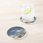 Monaco-Hafen Sandstein Untersetzer (Seite)