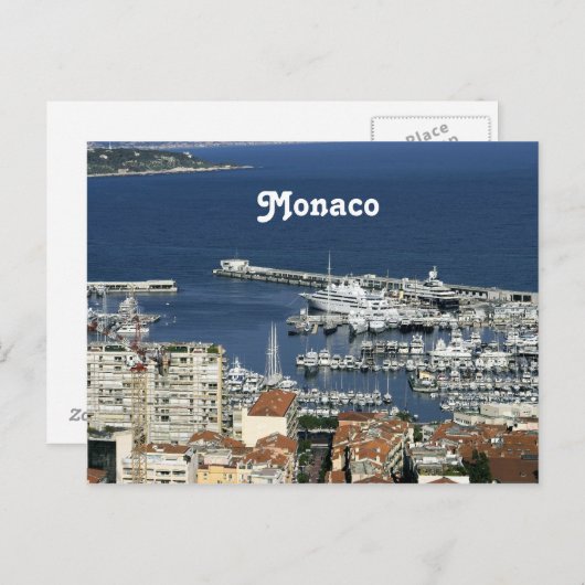 Monaco Harbor Postkarte (Vorne/Hinten)
