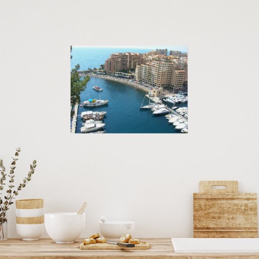 Monaco Marina und Condos Poster (Küche)