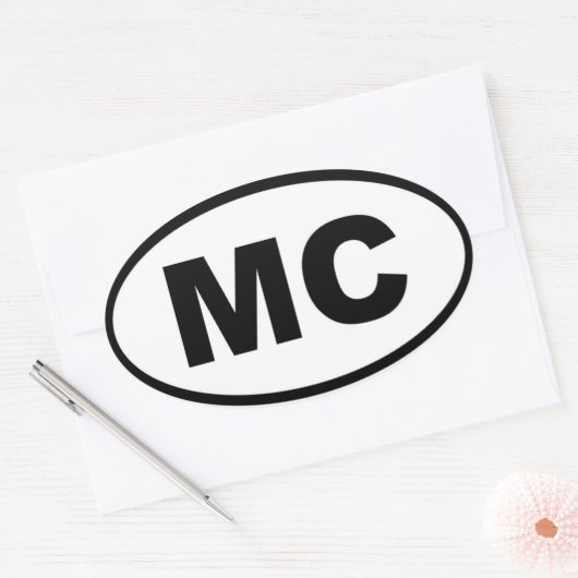 Monaco MC European Ovaler Aufkleber (Umschlag)