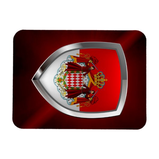 Monaco Metallic Emblem Magnet (Horizontal)