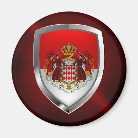 Monaco Metallic Emblem Magnet (Vorne)