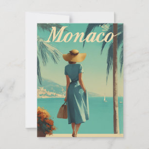 Monaco Mode vintage Postkarte