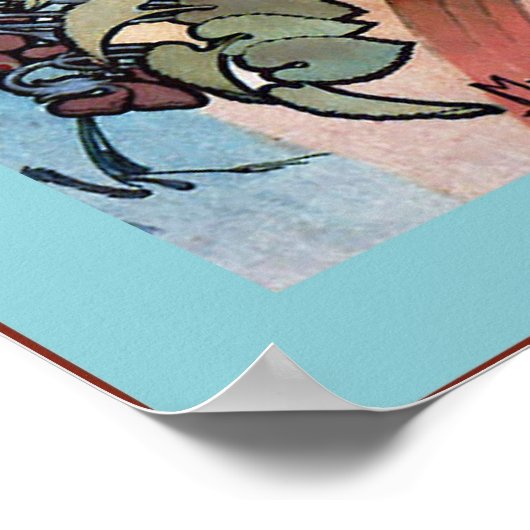 Monaco ~ Monte-Carlo ~ Alphonse Mucha Poster (Ecke)