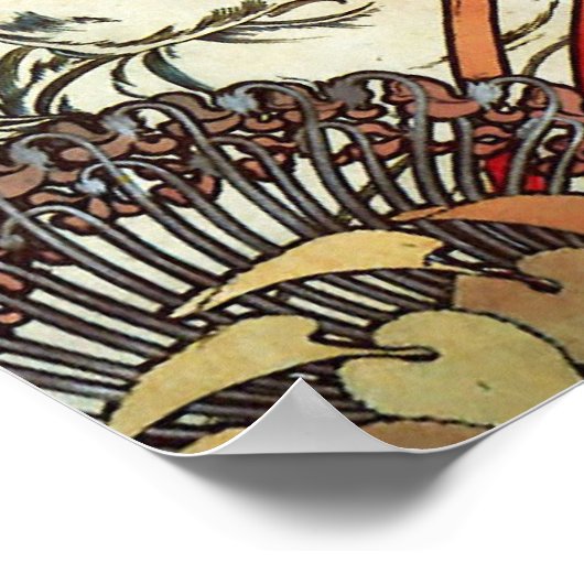 Monaco Monte Carlo Alphonse Mucha Poster (Ecke)