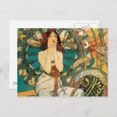 Monaco Monte Carlo Alphonse Mucha Postkarte (Vorne/Hinten)