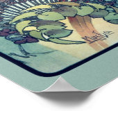 Monaco Monte-Carlo (Aquamarin - abgestufte Farben) Poster (Ecke)