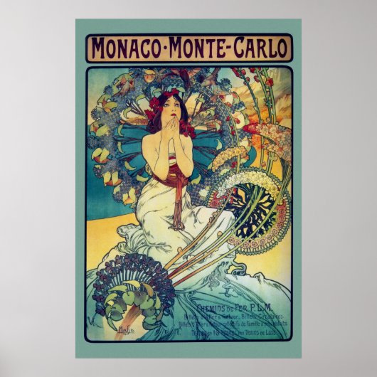 Monaco Monte-Carlo (Aquamarin) Poster (Vorne)
