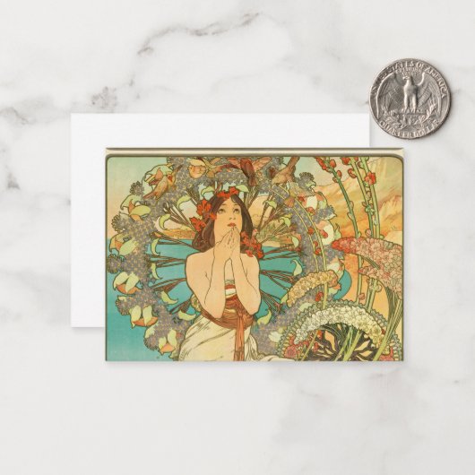 Monaco, Monte-Carlo, Chemins de Fer P.L.M by Mucha Mitteilungskarte (Vorderseite/Rückseite Beispiel)