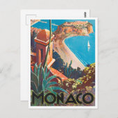 Monaco Monte Carlo Frankreich Vintag Postkarte (Vorne/Hinten)