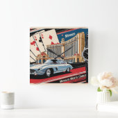 Monaco Monte Carlo Luxury Car Watch Quadratische Wanduhr (Zuhause)