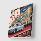 Monaco Monte Carlo Luxury Car Watch Quadratische Wanduhr (Winkel)