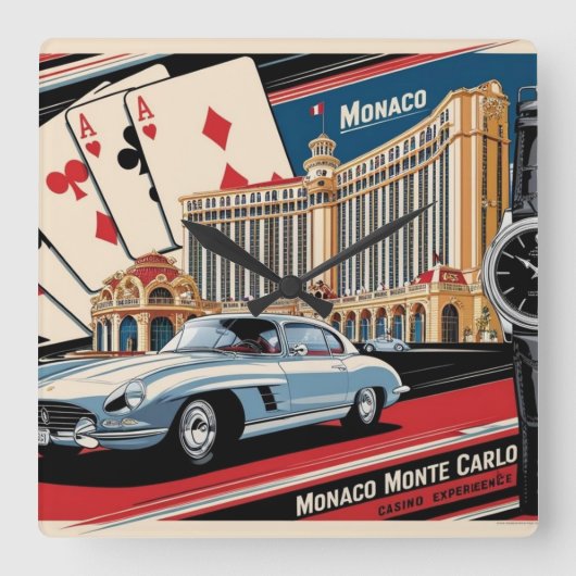 Monaco Monte Carlo Luxusauto Uhr (Vorderseite)