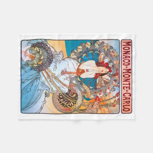 Monaco, Monte-Carlo, Mucha Fleecedecke (Vorderseite (Horizontal))