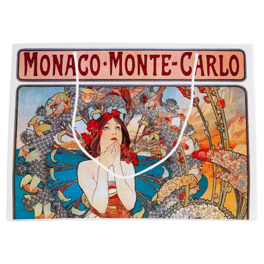 Monaco, Monte-Carlo, Mucha Große Geschenktüte (Vorderseite)