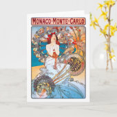 Monaco, Monte-Carlo, Mucha Karte (Gelbe Blume)