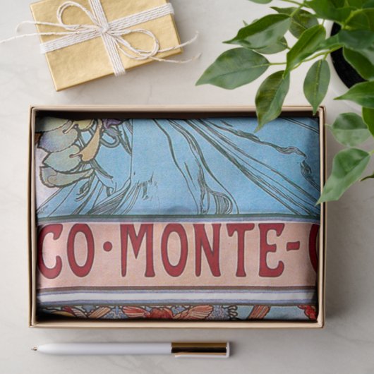 Monaco, Monte-Carlo, Mucha Seidenpapier (Geschenk)