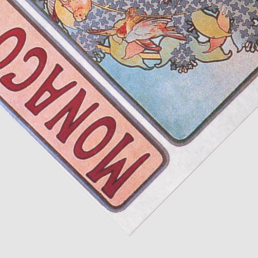 Monaco, Monte-Carlo, Mucha Seidenpapier (Ausschnitt)