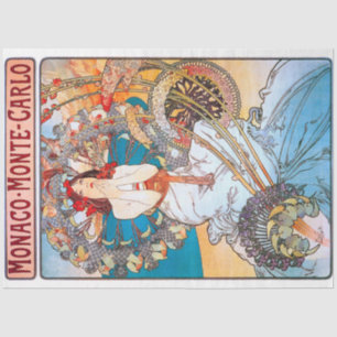 Monaco, Monte-Carlo, Mucha Seidenpapier