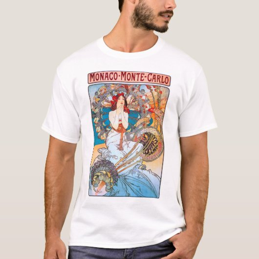 Monaco, Monte-Carlo, Mucha T-Shirt (Vorderseite)