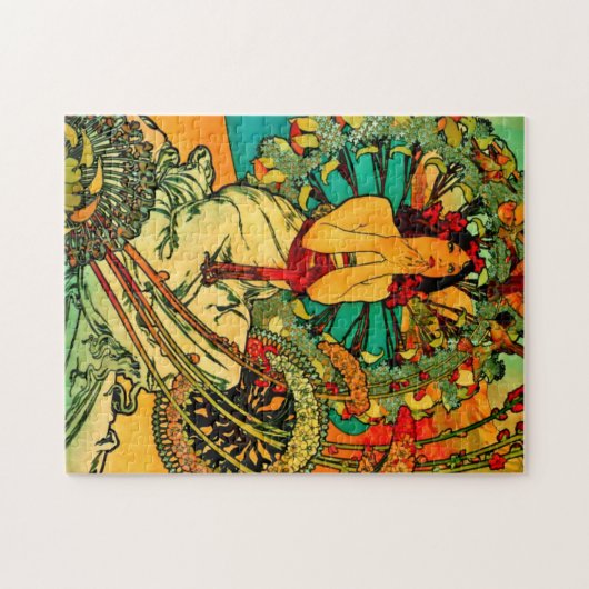 Monaco Monte Carlo Poster von Alphonse Mucha Puzzle (Horizontal)