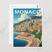 Monaco Monte Carlo Postkarte (Vorne/Hinten)