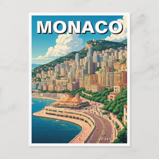 Monaco Monte Carlo Postkarte (Vorderseite)
