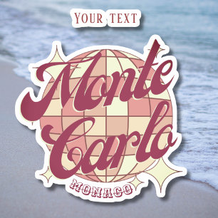 Monaco Monte Carlo Retro Vintage Dekoration Aufkleber