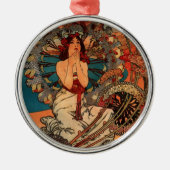 Monaco Monte Carlo Silbernes Ornament (Vorne)