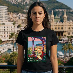 Monaco Monte-Carlo Vintage 1922 Reise Tourismus T-Shirt