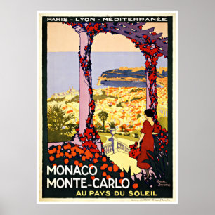 Monaco Monte Carlo - Vintage Reise-Plakate Poster