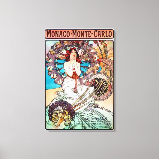 Monaco Monte Carlo von Alphonse Mucha Leinwanddruck (Vorderseite)