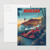 Monaco Oldtimer-Autorennen Postkarte (Vorne/Hinten)