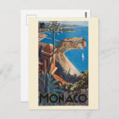 Monaco PLM Vintag Post 1925 Poster Postkarte (Vorne/Hinten)