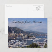 Monaco Port Grüße Postkarte (Vorne/Hinten)