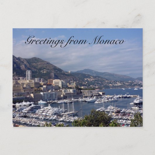 Monaco Port Grüße Postkarte (Vorderseite)