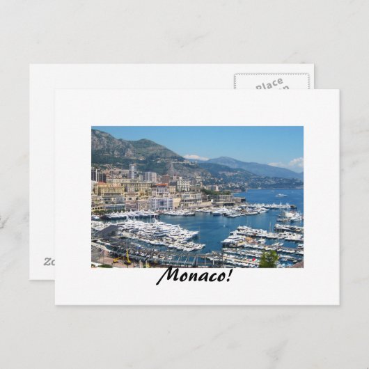 Monaco Postcard Postkarte (Vorne/Hinten)