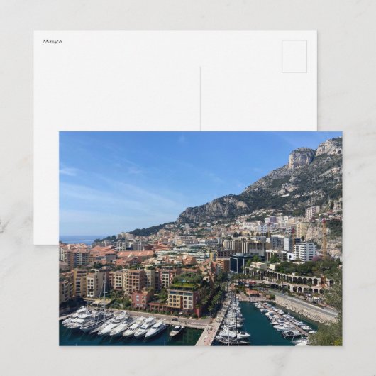 Monaco Postcard Postkarte (Vorne/Hinten)