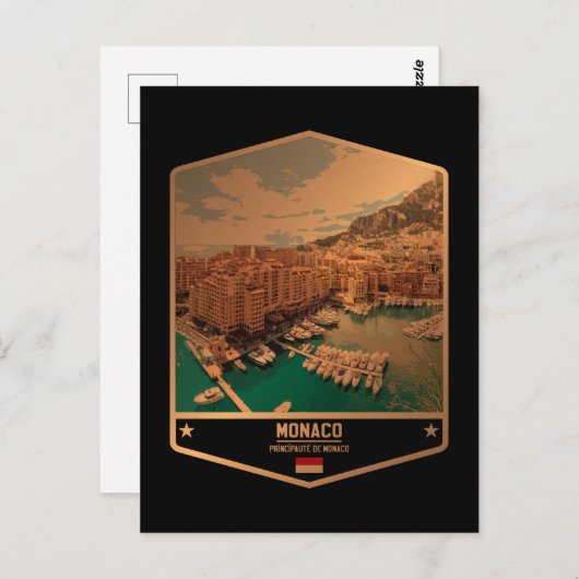 Monaco Postkarte (Vorne/Hinten)