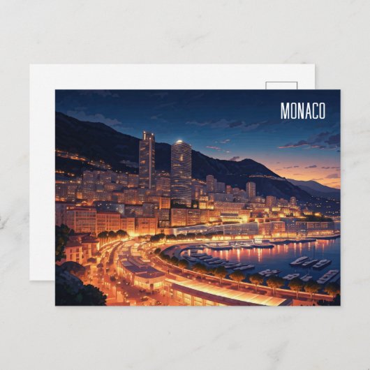 Monaco Postkarte (Vorne/Hinten)