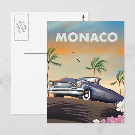 Monaco Postkarte (Vorne/Hinten)
