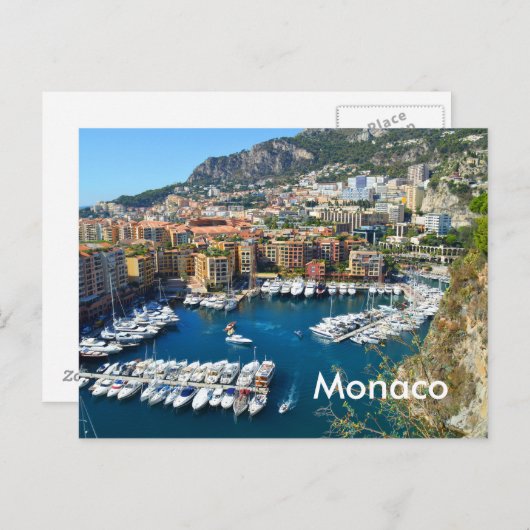 Monaco Postkarte (Vorne/Hinten)