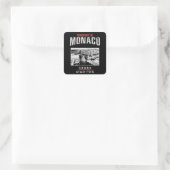 Monaco Quadratischer Aufkleber (Tasche)