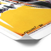 Monaco Race Car Vintage Art Print Poster (Ecke)