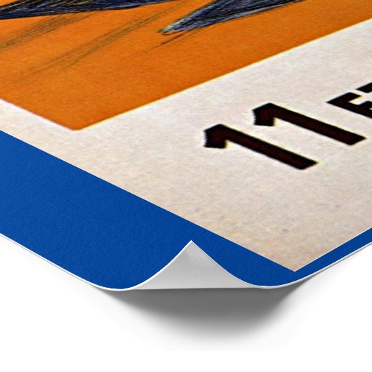 Monaco Reiseplakat, Auto 1936, Poster (Ecke)