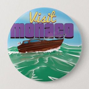 Monaco Reiseplakat besuchen Button
