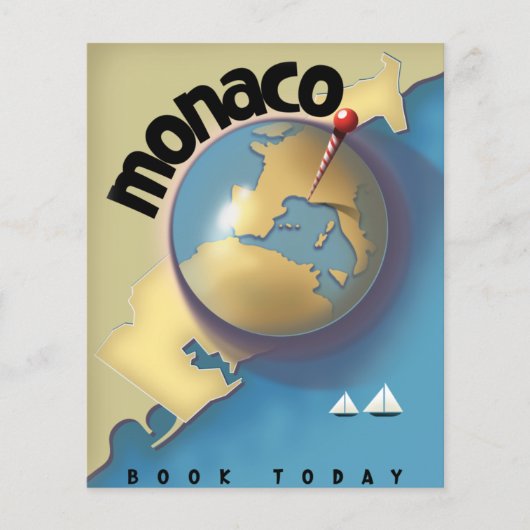 Monaco Reiseplakat Flyer (Vorne)