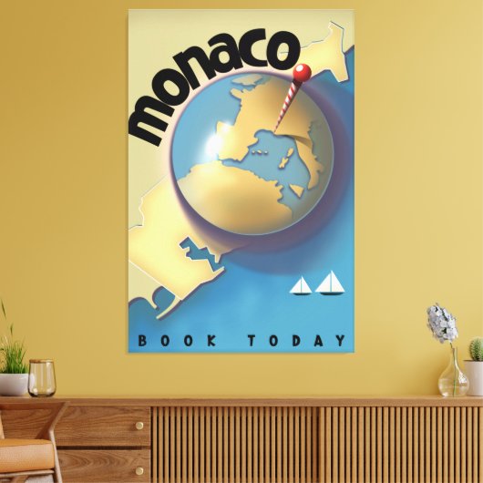 Monaco Reiseplakat Leinwanddruck (Insitu (Wohnzimmer))